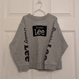 Boys Buddy Lee Gray Black Logo crewneck Sweatshirt Size 7